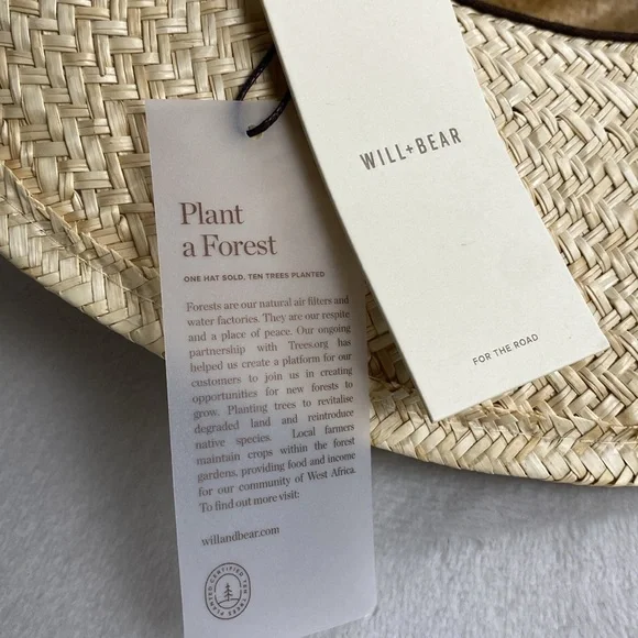 Will+Bear Rider Palm Straw Desert Sun Hat (Bone) *NWT* - Picture 12 of 13